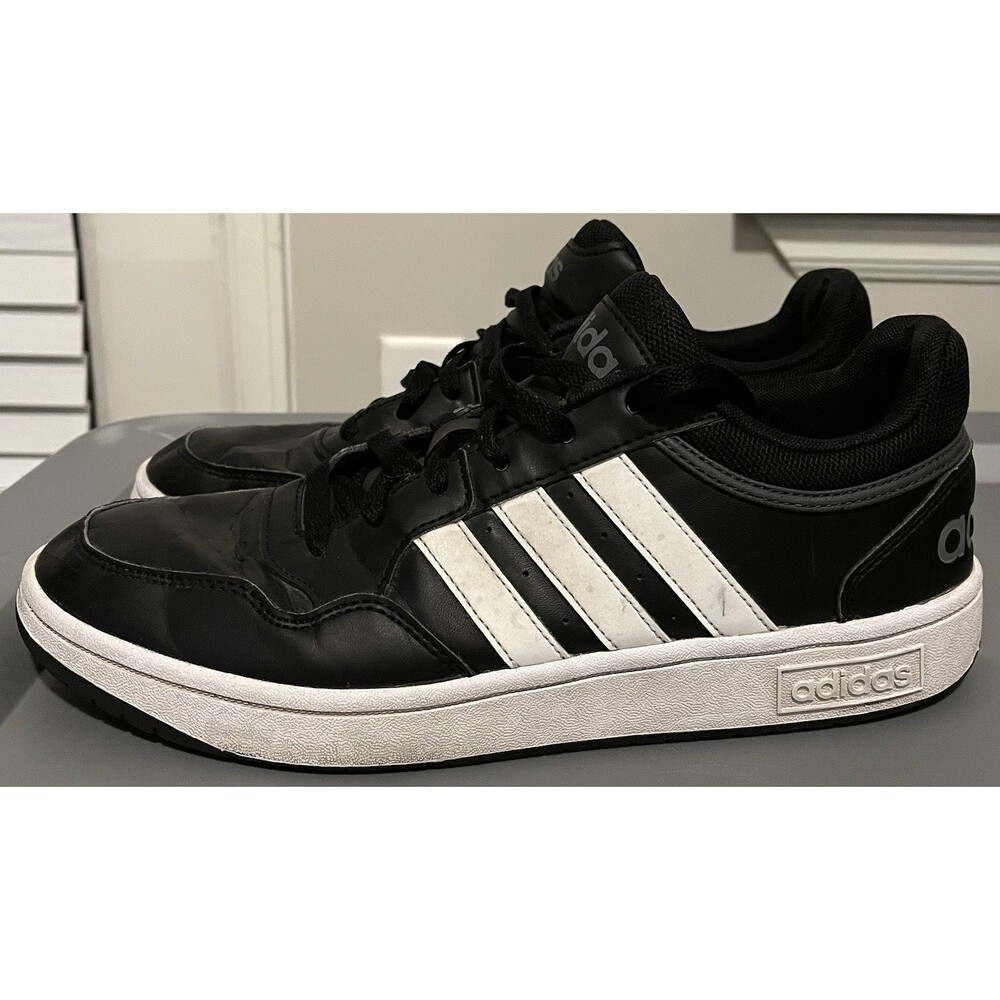 Size 9.5 - adidas Hoops 3.0 Low Core Black Grey
